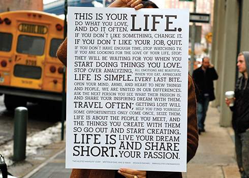 Holstee Manifesto: Sustainable Living & Mindful Business