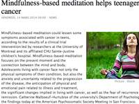 Mindfulness Meditation Helps Teens with Cancer Sleep & Mood
